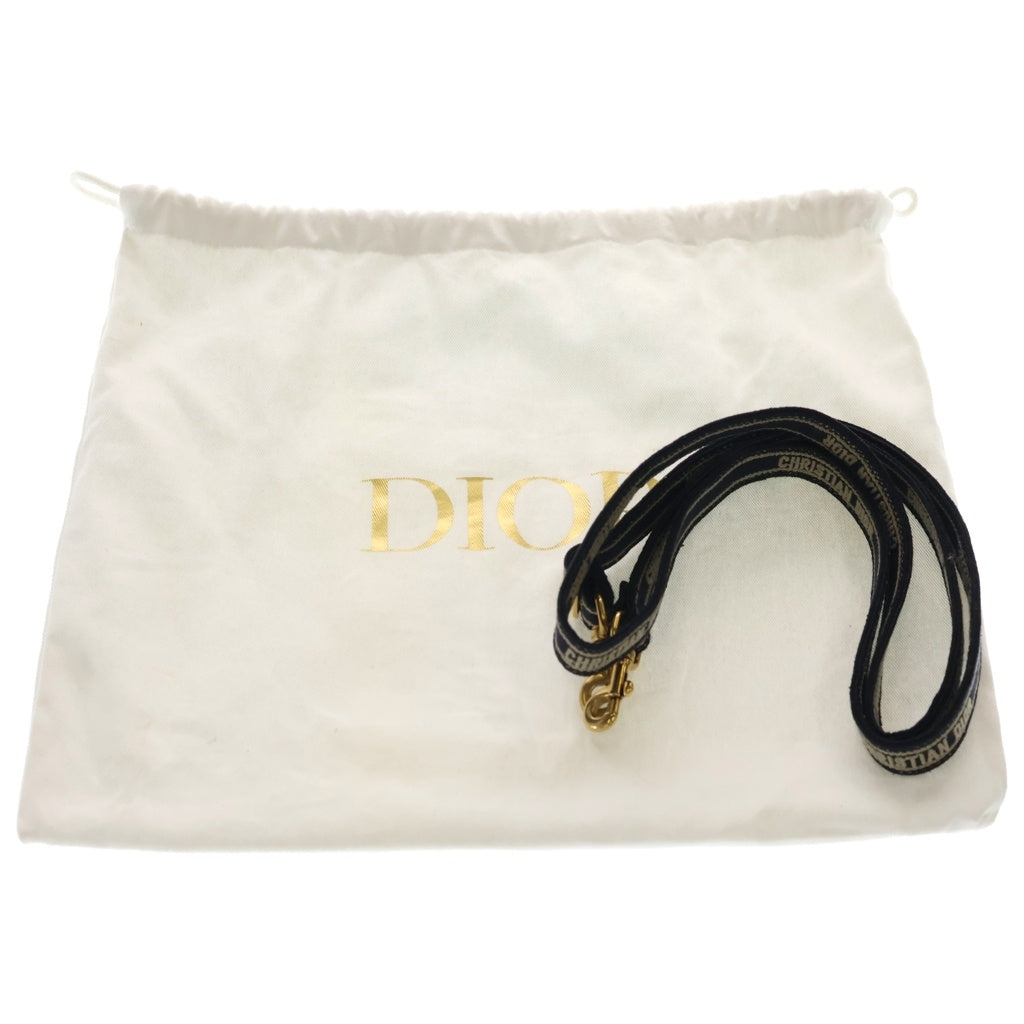 Christian Dior(クリスチャンディオール) オブリーク ミニ フォンショルダーバッグ ミニバッグ ネイビー キャンバス ゴールド金具 レディース