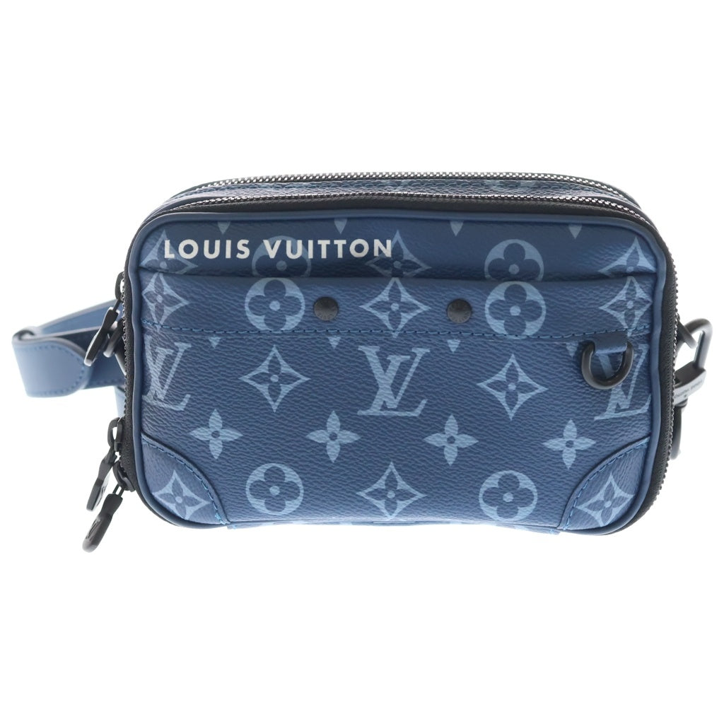 LOUIS VUITTON(ルイヴィトン) モノグラムトーン ナノ アルファ ウェアラブルウォレット PVC レザー ショルダーバッグ ブルー M82801 レディース