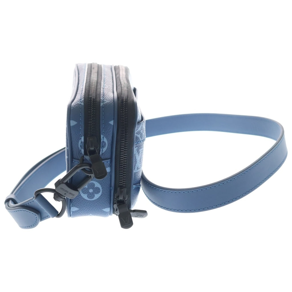 LOUIS VUITTON(ルイヴィトン) モノグラムトーン ナノ アルファ ウェアラブルウォレット PVC レザー ショルダーバッグ ブルー M82801 レディース