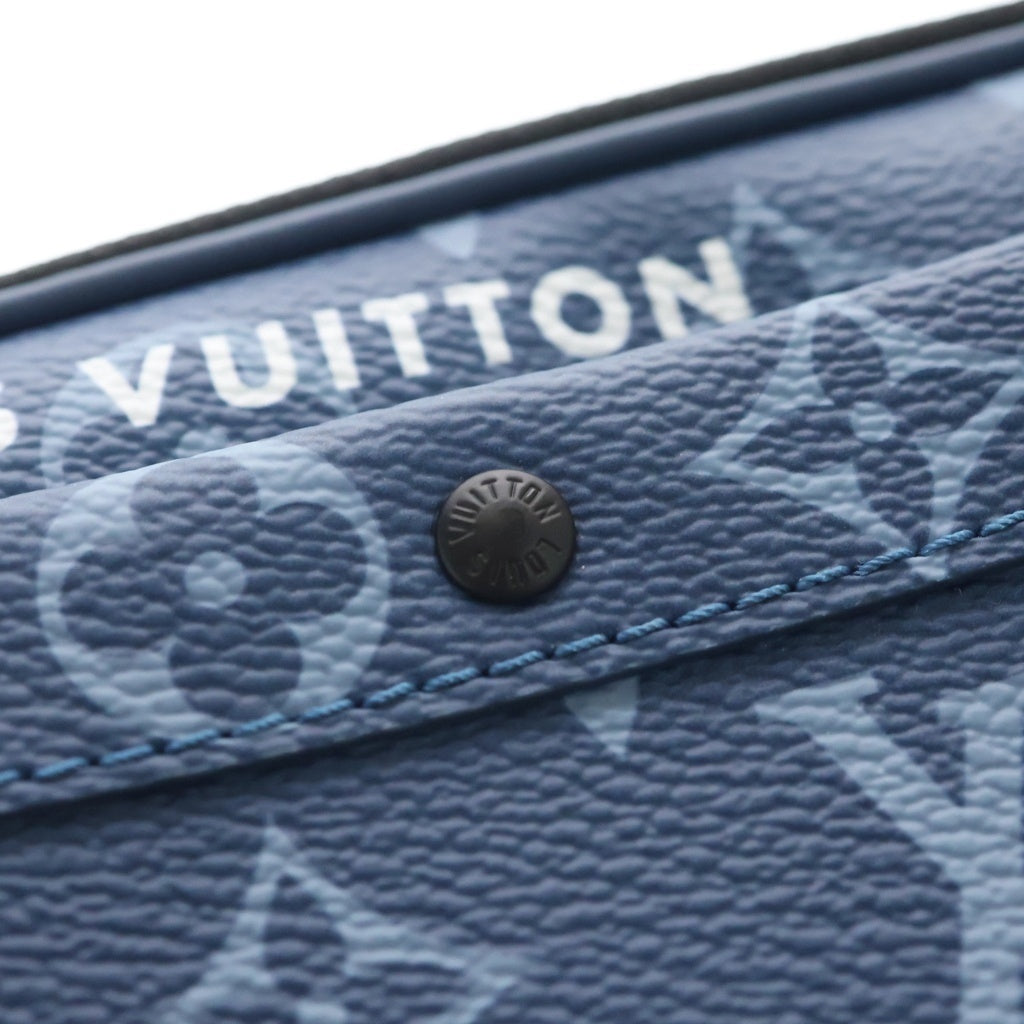 LOUIS VUITTON(ルイヴィトン) モノグラムトーン ナノ アルファ ウェアラブルウォレット PVC レザー ショルダーバッグ ブルー M82801 レディース