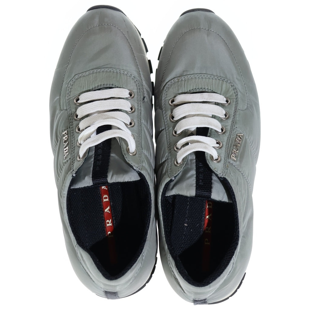 PRADA(プラダ) ナイロン レースアップ ローカットシューズ スニーカー グレー レディース