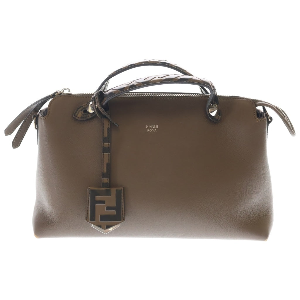 FENDI(フェンディ) バイザウェイ 2WAYバッグ ショルダーバッグ ハンドバッグ ズッカ柄×ブラウン レザー 8BL146 シルバー金具 レディース