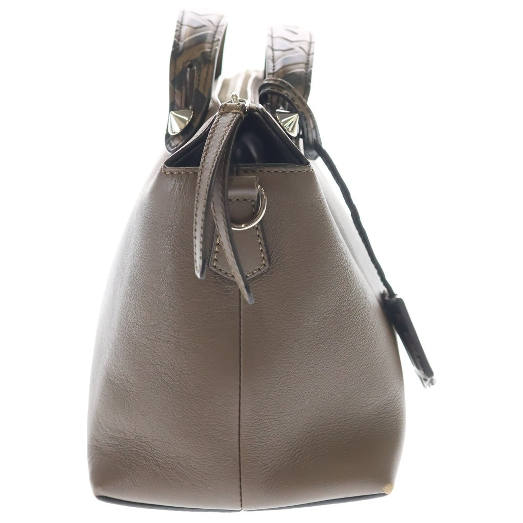 FENDI(フェンディ) バイザウェイ 2WAYバッグ ショルダーバッグ ハンドバッグ ズッカ柄×ブラウン レザー 8BL146 シルバー金具 レディース