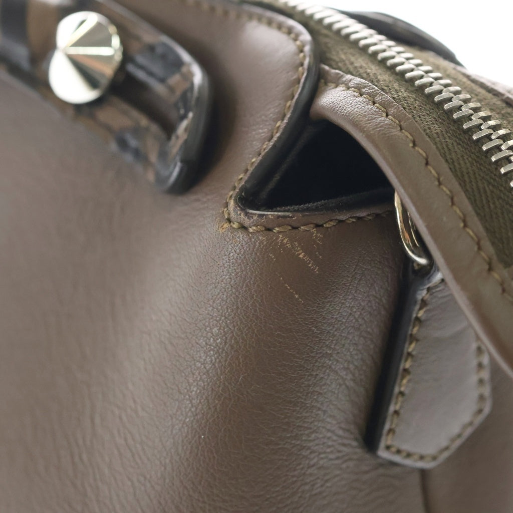 FENDI(フェンディ) バイザウェイ 2WAYバッグ ショルダーバッグ ハンドバッグ ズッカ柄×ブラウン レザー 8BL146 シルバー金具 レディース