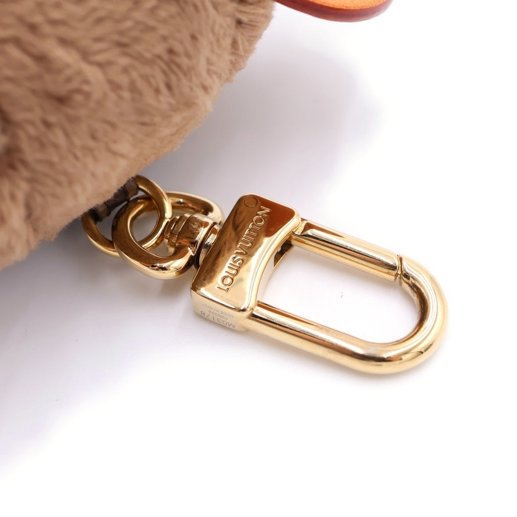 LOUIS VUITTON(ルイヴィトン) LV×NIGO LVベア バッグチャーム キーホルダー ブラウン M03178 ゴールド金具 レディース