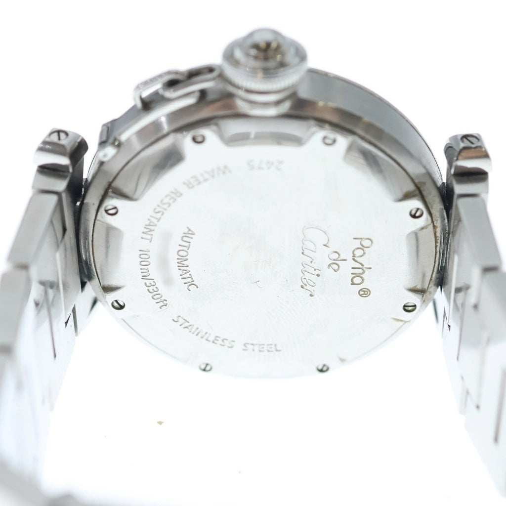 Cartier(カルティエ) パシャC ビッグデイト 白文字盤 自動巻き 腕時計 シルバー W31044M7
