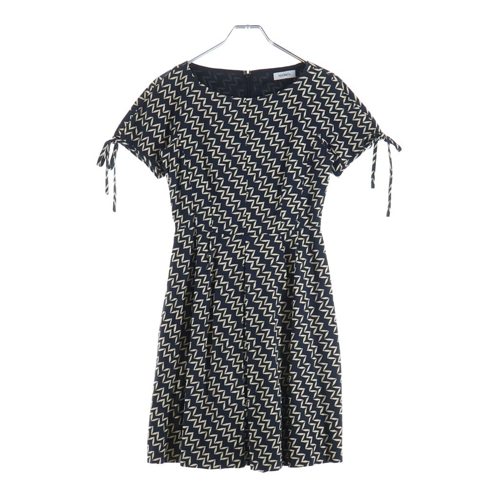 MAX&CO(マックス アンド コー) MAX&co マックスアンドコー ひざ丈半袖ワンピース ネイビー #36 レディース
