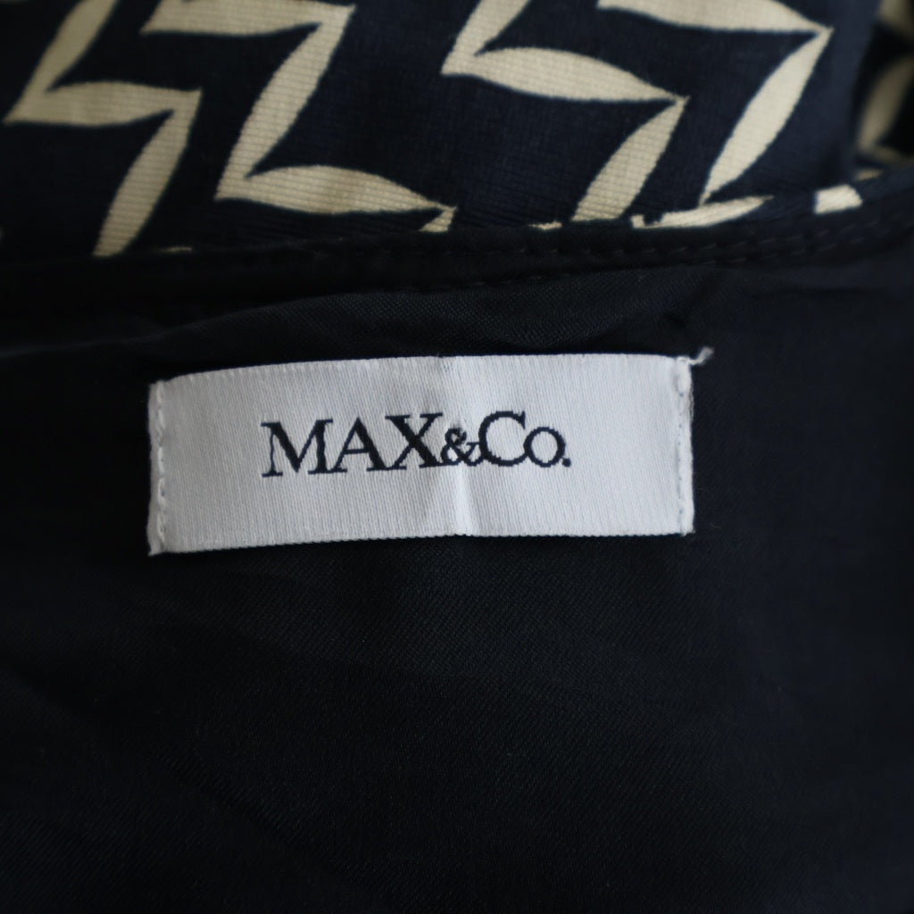 MAX&CO(マックス アンド コー) MAX&co マックスアンドコー ひざ丈半袖ワンピース ネイビー #36 レディース