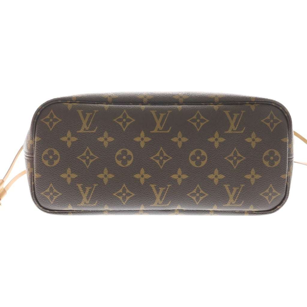 LOUIS VUITTON(ルイヴィトン) モノグラム ネヴァーフルPM フューシャ ハンドバッグ トートバッグ ブラウン レザー×PVC M41001 ゴールド金具 レディース