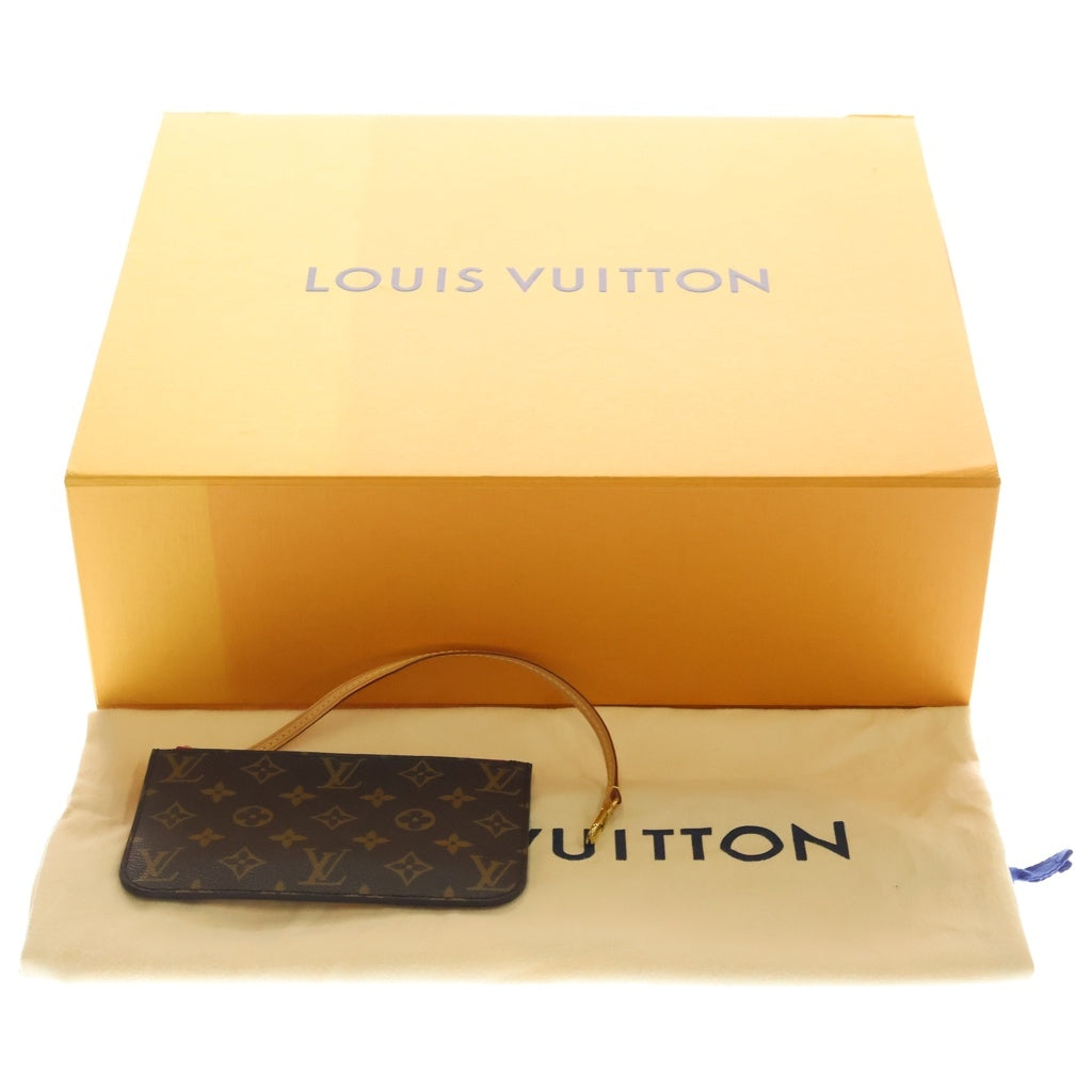 LOUIS VUITTON(ルイヴィトン) モノグラム ネヴァーフルPM フューシャ ハンドバッグ トートバッグ ブラウン レザー×PVC M41001 ゴールド金具 レディース