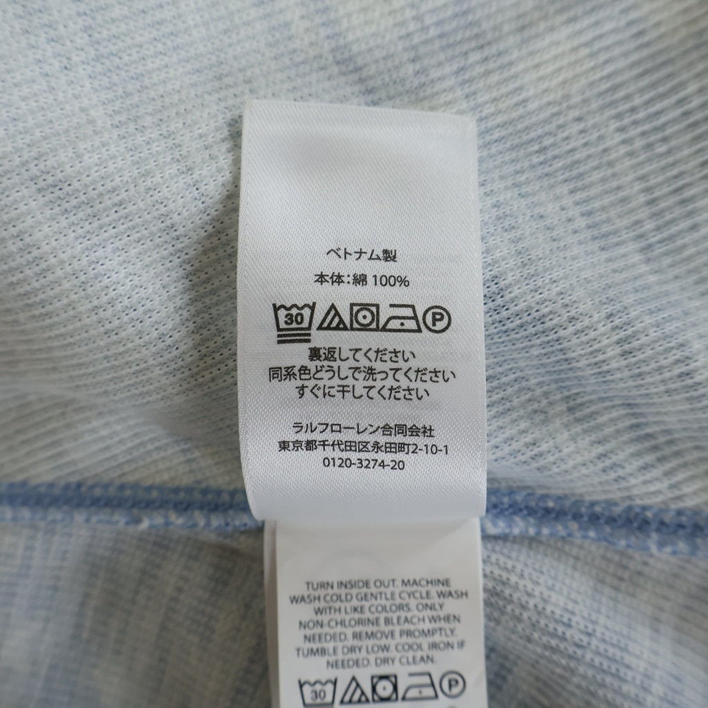 POLO RALPH LAUREN(ポロラルフローレン) パッチワークノースリーブロングワンピース ライトブルー #160/84A レディース