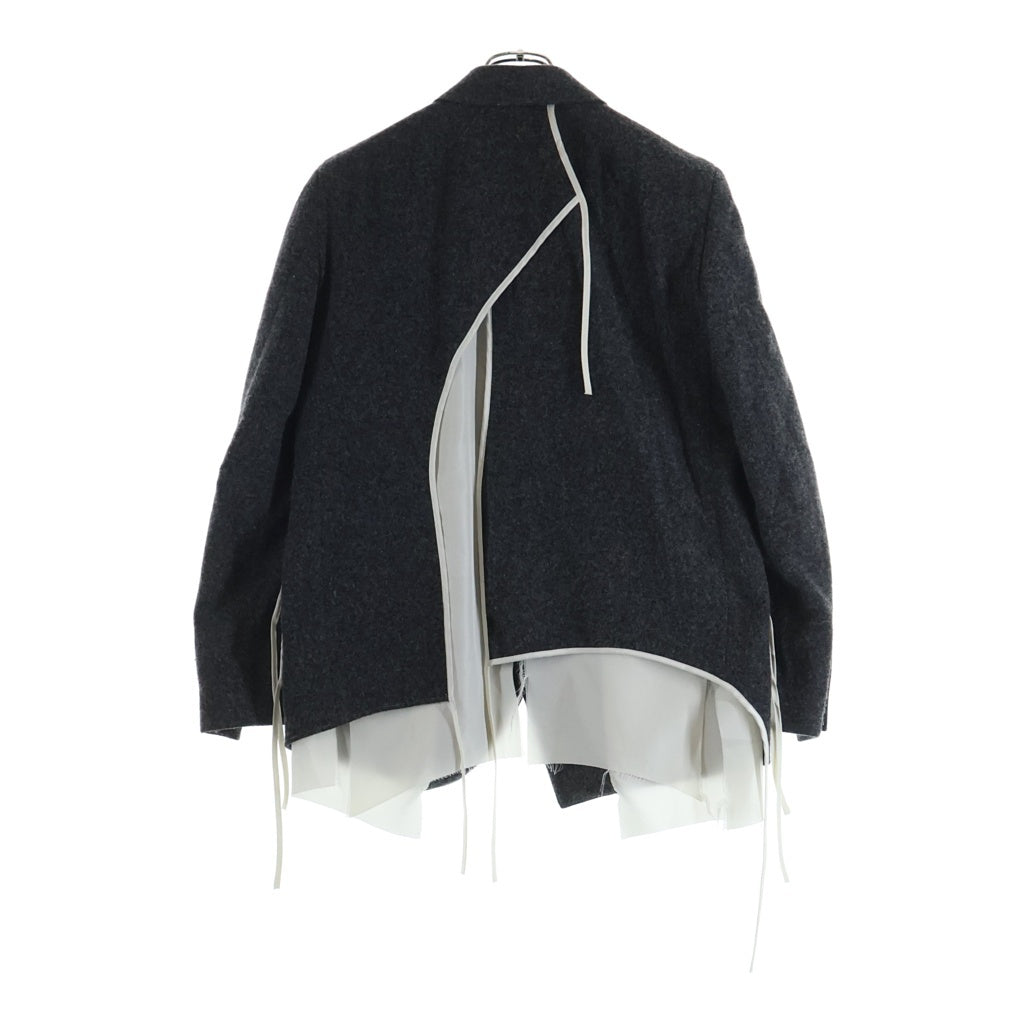 sulvam(サルバム) 23AW 3button piping jacket ウールテーラードジャケット グレー