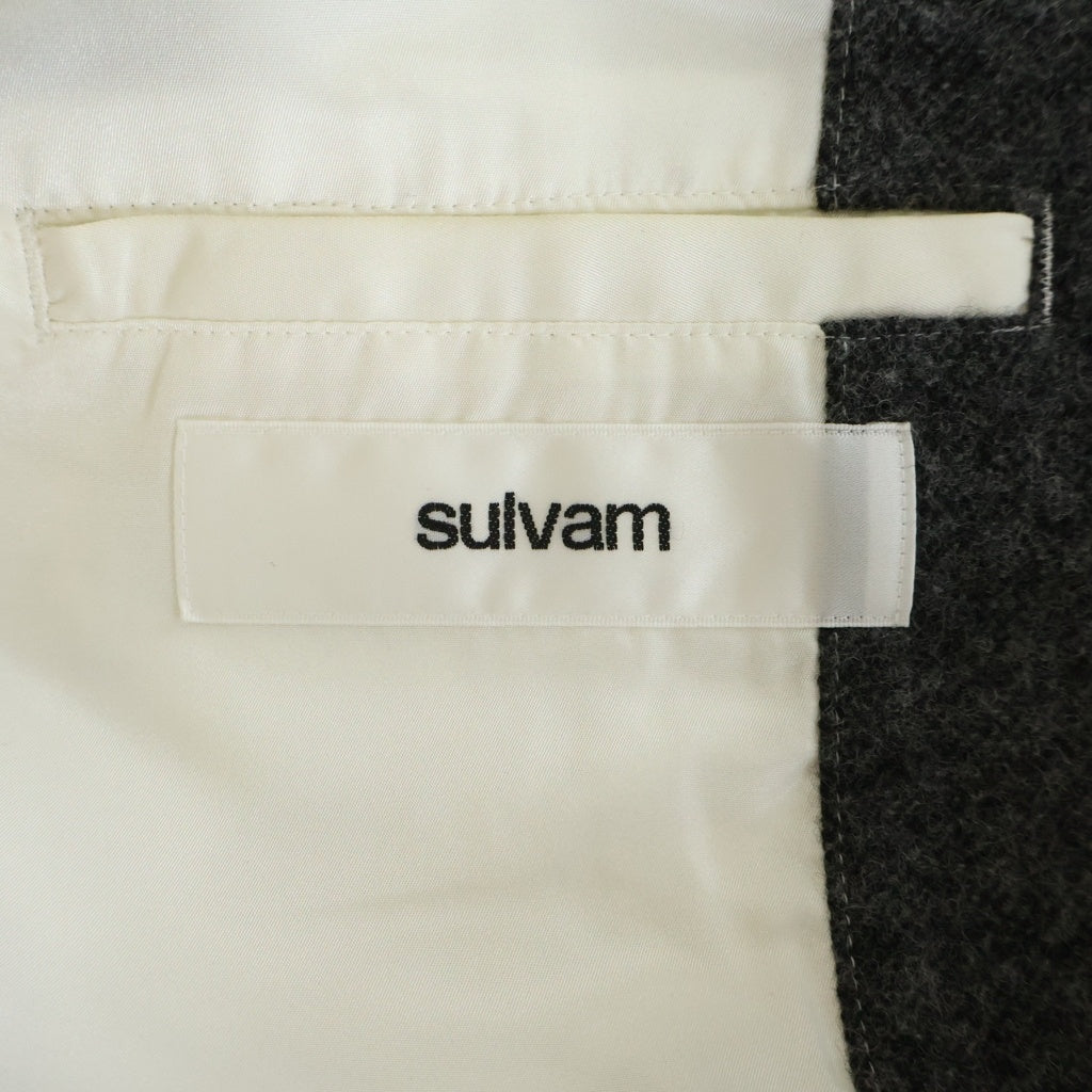 sulvam(サルバム) 23AW 3button piping jacket ウールテーラードジャケット グレー