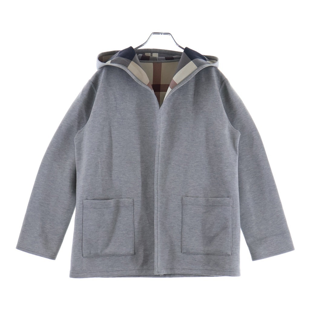 BLUE LABEL CRESTBRIDGE(ブルーレーベルクレストブリッジ) リバーシブルフーディー ノバチェック グレー×ベージュ #38 55F04-426-07 レディース