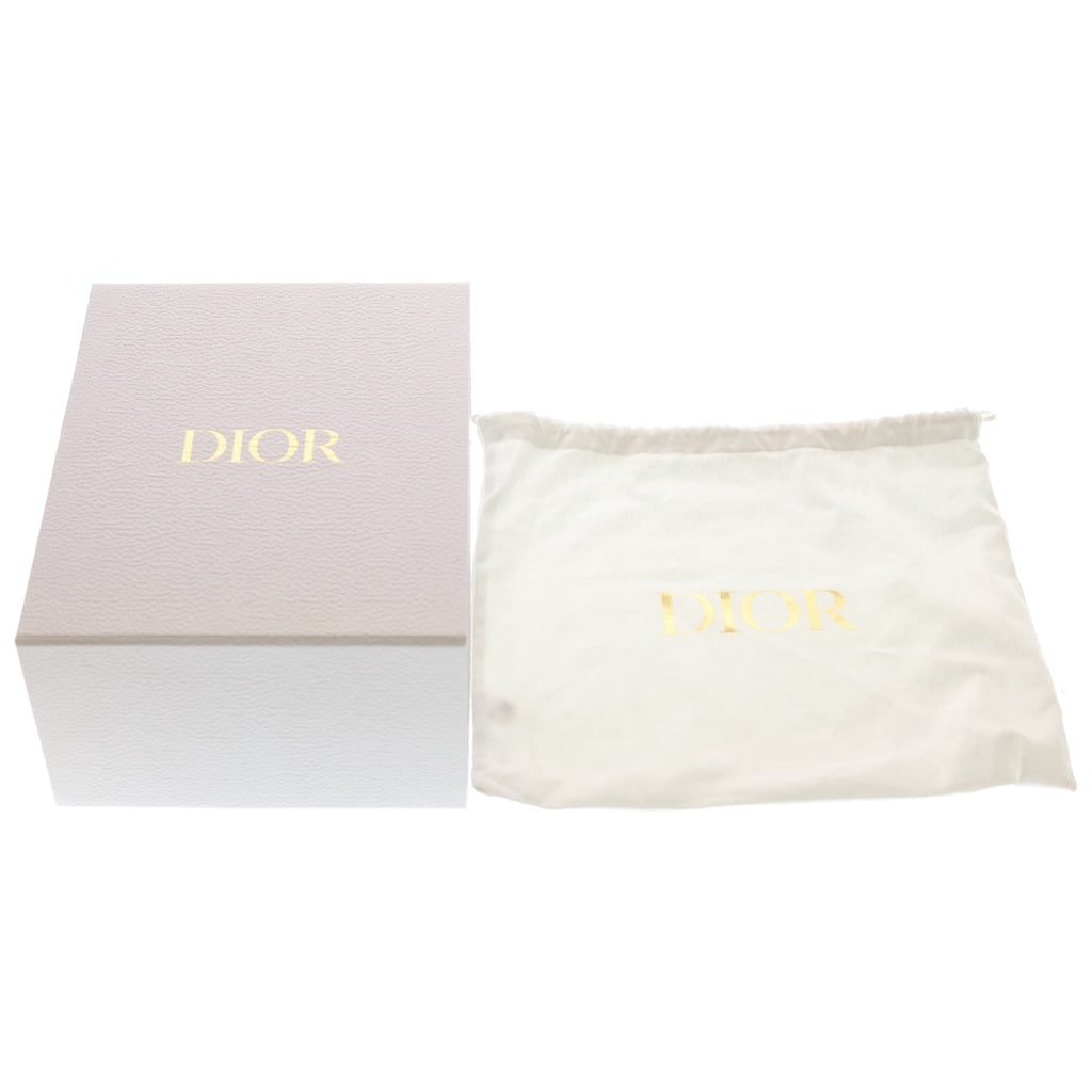 Christian Dior(クリスチャンディオール) カロ ミディアム カナージュ ラムスキン レザー チェーン ショルダーバッグ ゴールド金具 ブラック レディース