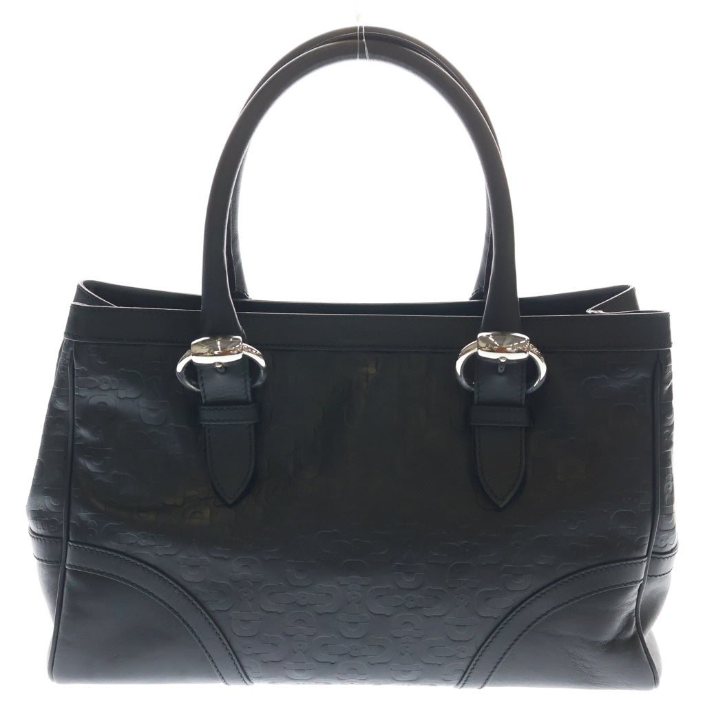 GUCCI(グッチ) ホースビット レザー トートバッグ シルバー金具 ブラック 289716 レディース