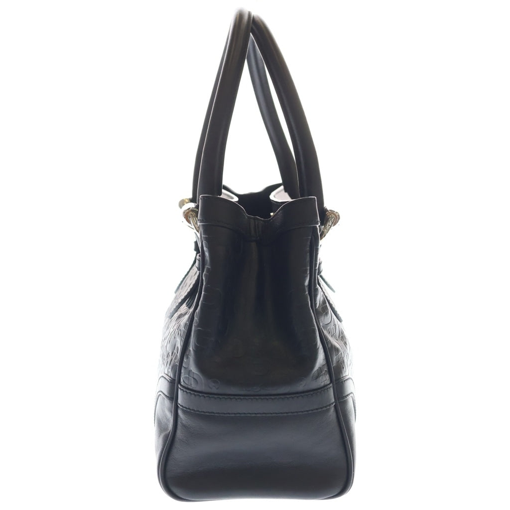GUCCI(グッチ) ホースビット レザー トートバッグ シルバー金具 ブラック 289716 レディース