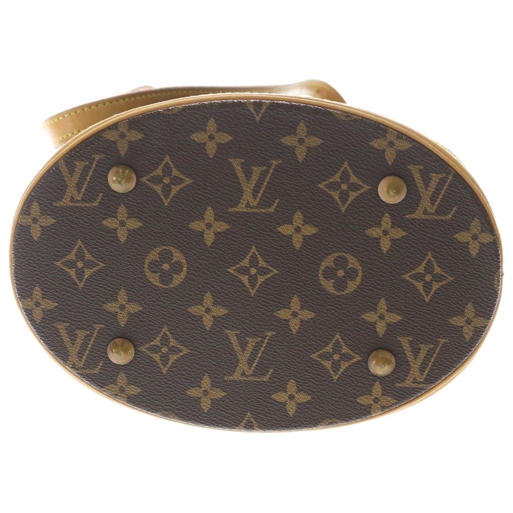 LOUIS VUITTON(ルイヴィトン) モノグラム バゲットPM ハンドバッグ ミニトートバッグ ブラウン レザー×PVC M42238 ゴールド金具 レディース