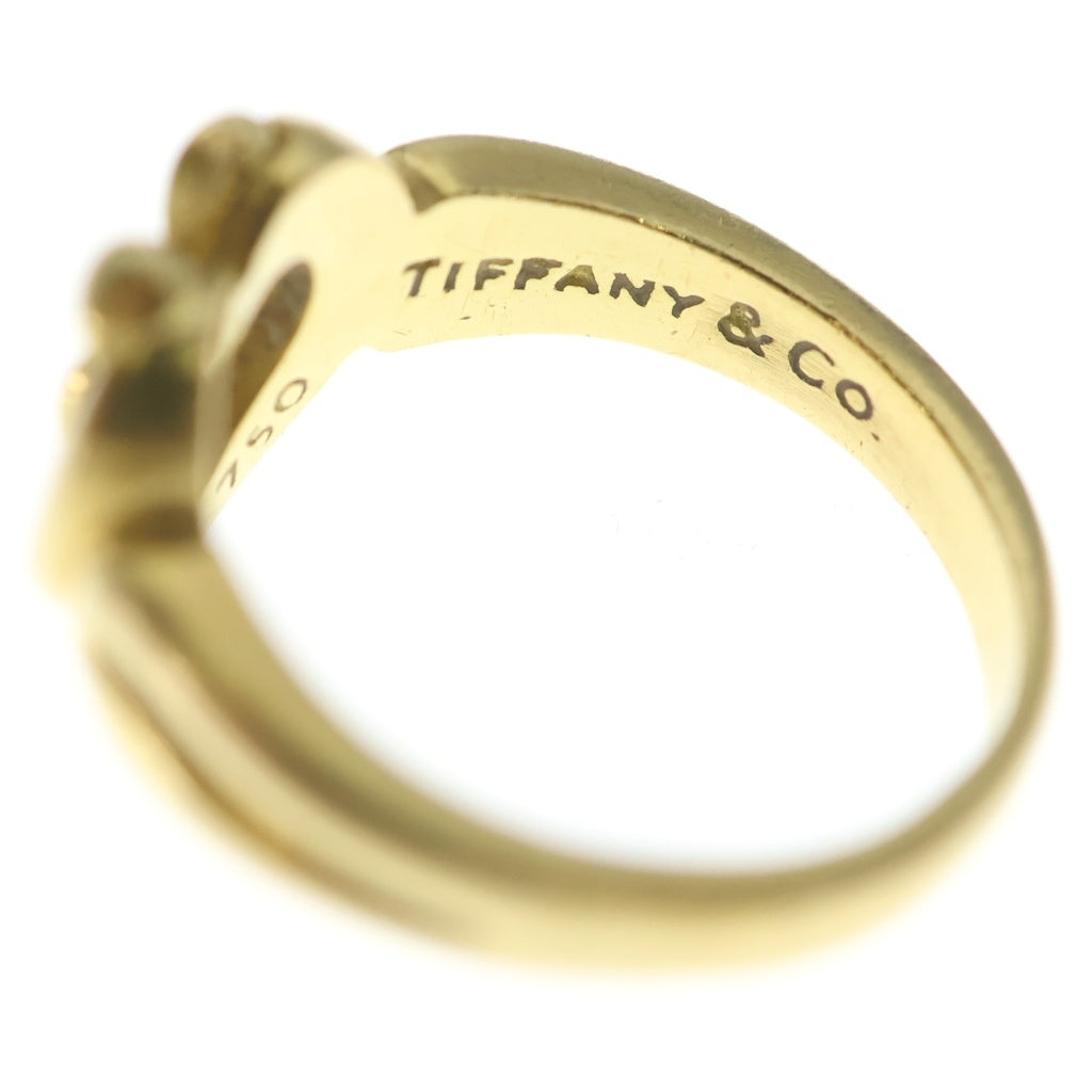 TIFFANY & Co.(ティファニー) ハート&リボン リング K18 イエローゴールド #8.5 レディース