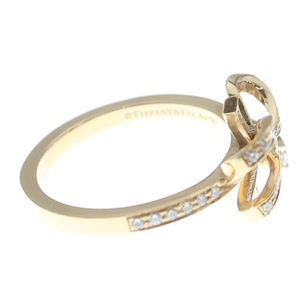 TIFFANY & Co.(ティファニー) ボウ メレダイヤ リング 指輪 ピンクゴールド レディース