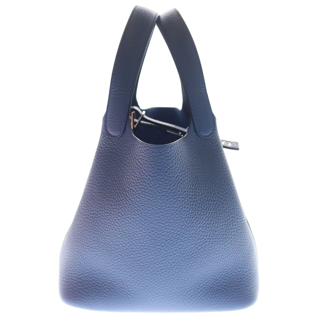 HERMES(エルメス) ピコタンロックPM トリヨンクレマンス シルバー金具 ハンドバッグ G刻印 ブルータイ レディース