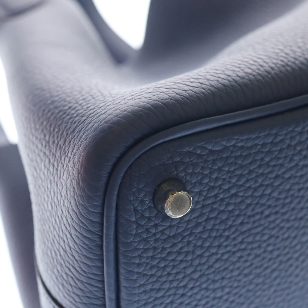 HERMES(エルメス) ピコタンロックPM トリヨンクレマンス シルバー金具 ハンドバッグ G刻印 ブルータイ レディース