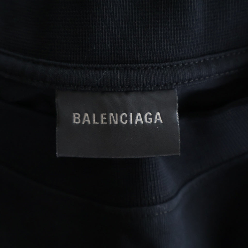 BALENCIAGA(バレンシアガ) 22AW CITIES PARIS MEDIUM FIT T-SHIRT パリロゴプリント半袖Tシャツ ブラック #XXS 612966