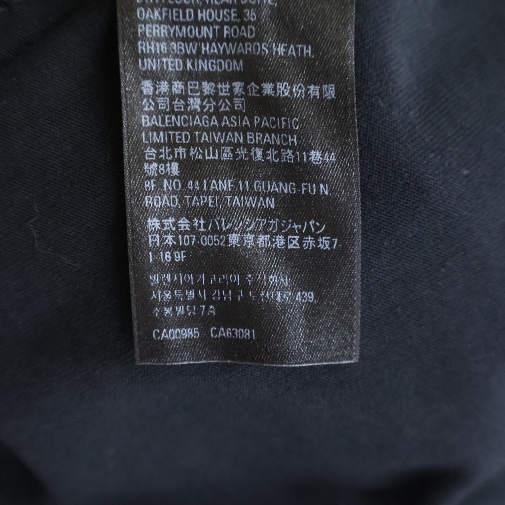 BALENCIAGA(バレンシアガ) 22AW CITIES PARIS MEDIUM FIT T-SHIRT パリロゴプリント半袖Tシャツ ブラック #XXS 612966
