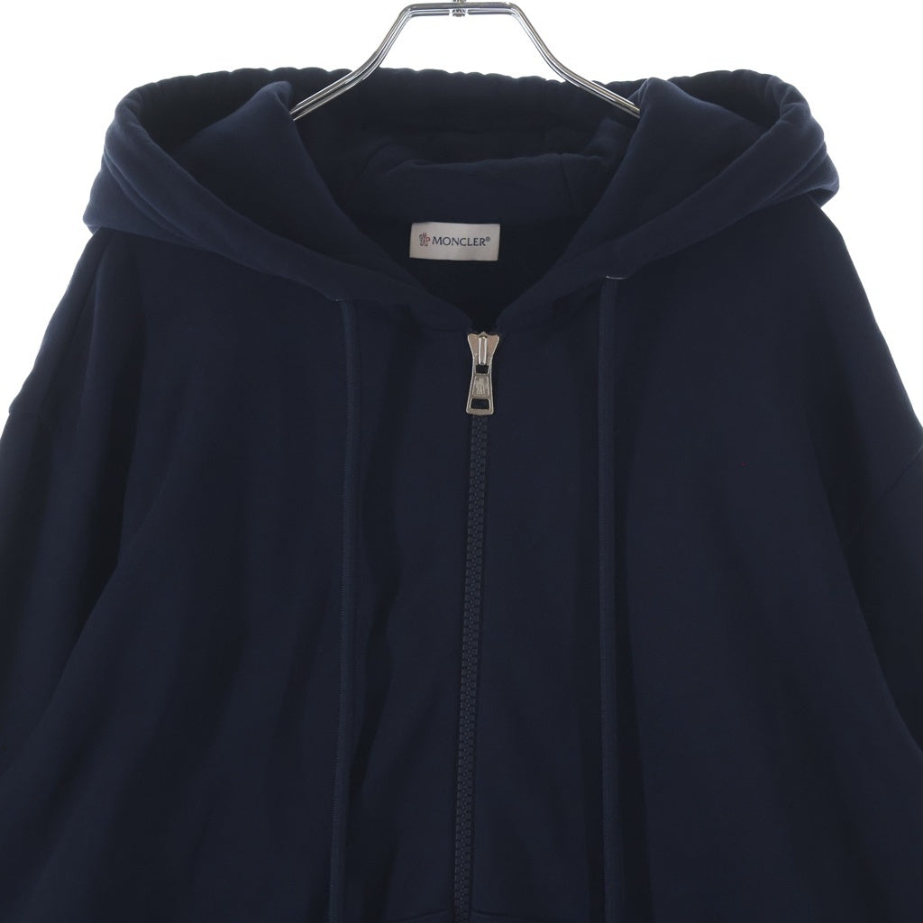 MONCLER(モンクレール) ロゴダブルジップパーカー フーディー ネイビー #XL