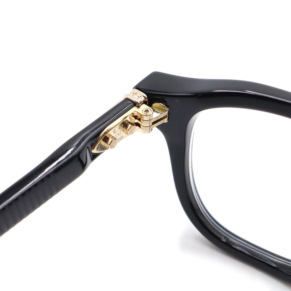 CHROME HEARTS(クロムハーツ) Chirp Chirp サングラス ブラックフレーム K18GP×強化プラスチック 49□23-141 度入り