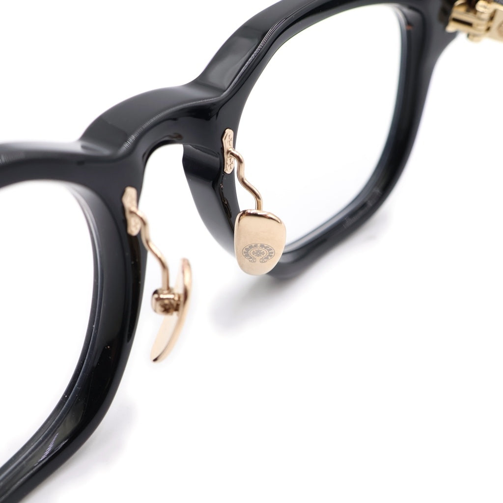 CHROME HEARTS(クロムハーツ) Chirp Chirp サングラス ブラックフレーム K18GP×強化プラスチック 49□23-141 度入り