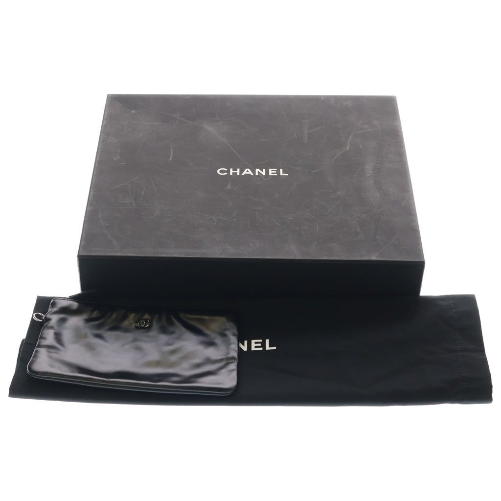 CHANEL(シャネル) シャネル22 スモール シャイニーカーフスキン ブラック金具 チェーン ショルダーバッグ トートバッグ プレート ブラック AS3261 レディース