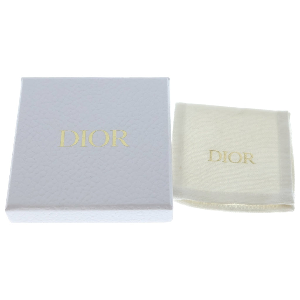 Christian Dior(クリスチャンディオール) コード 3連 リング GP ゴールド金具 ホワイト/ゴールド レディース