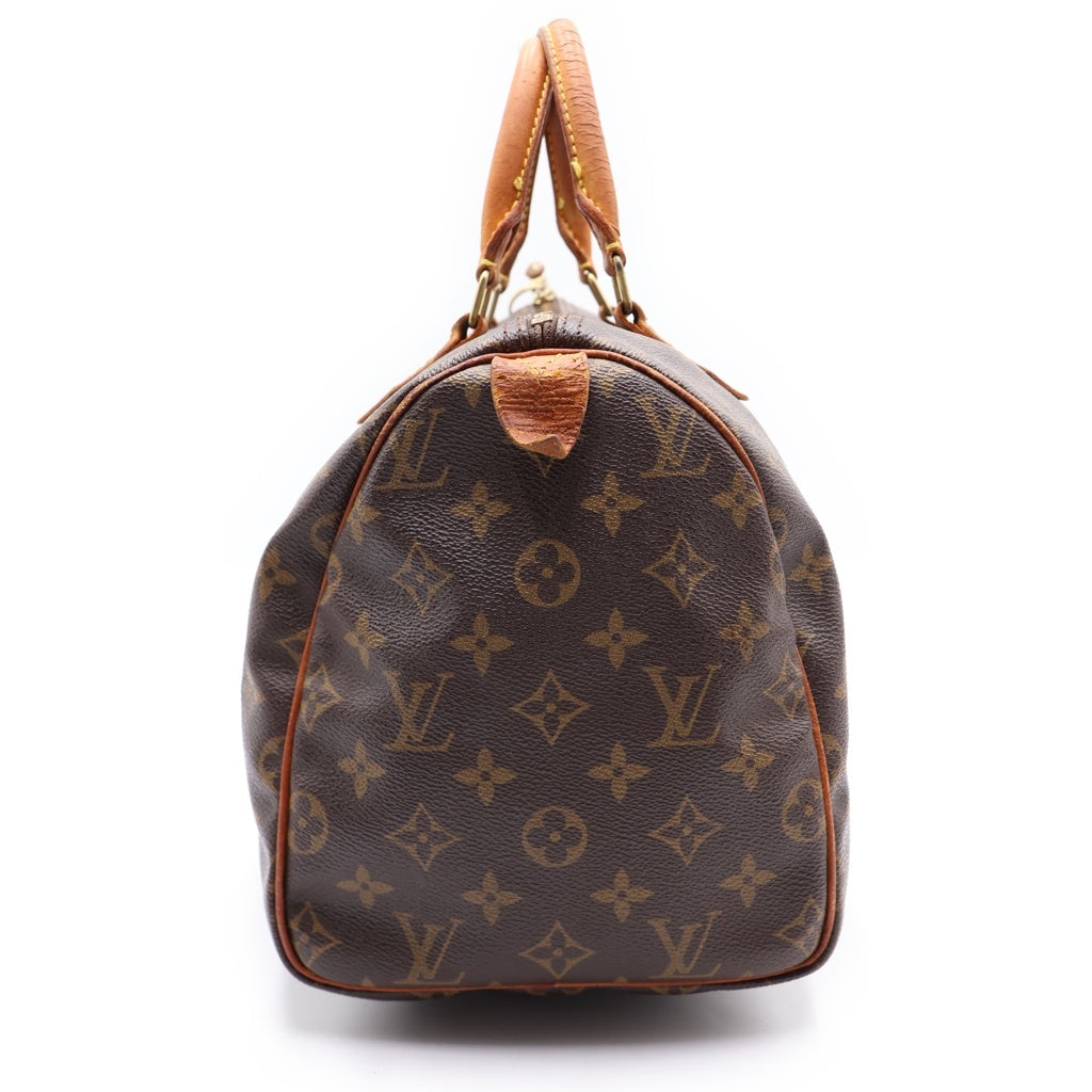 LOUIS VUITTON(ルイヴィトン) モノグラム スピーディ25 PVC レザー ハンド バッグ ブラウン M41528 レディース