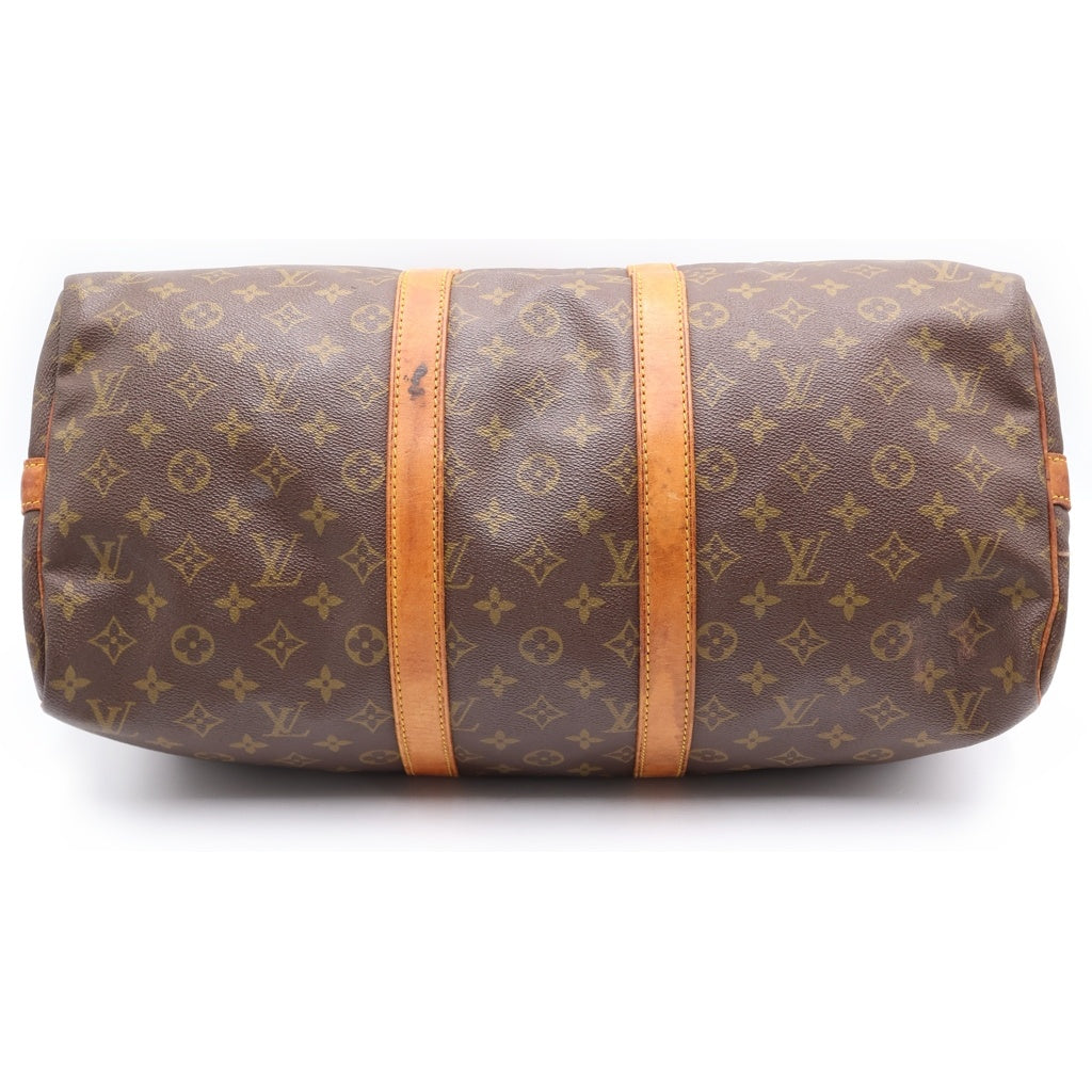 LOUIS VUITTON(ルイヴィトン) モノグラム キーポルバンドリエール45 PVC レザー 2WAY ハンド ショルダー ボストンバッグ ブラウン M41418 レディース