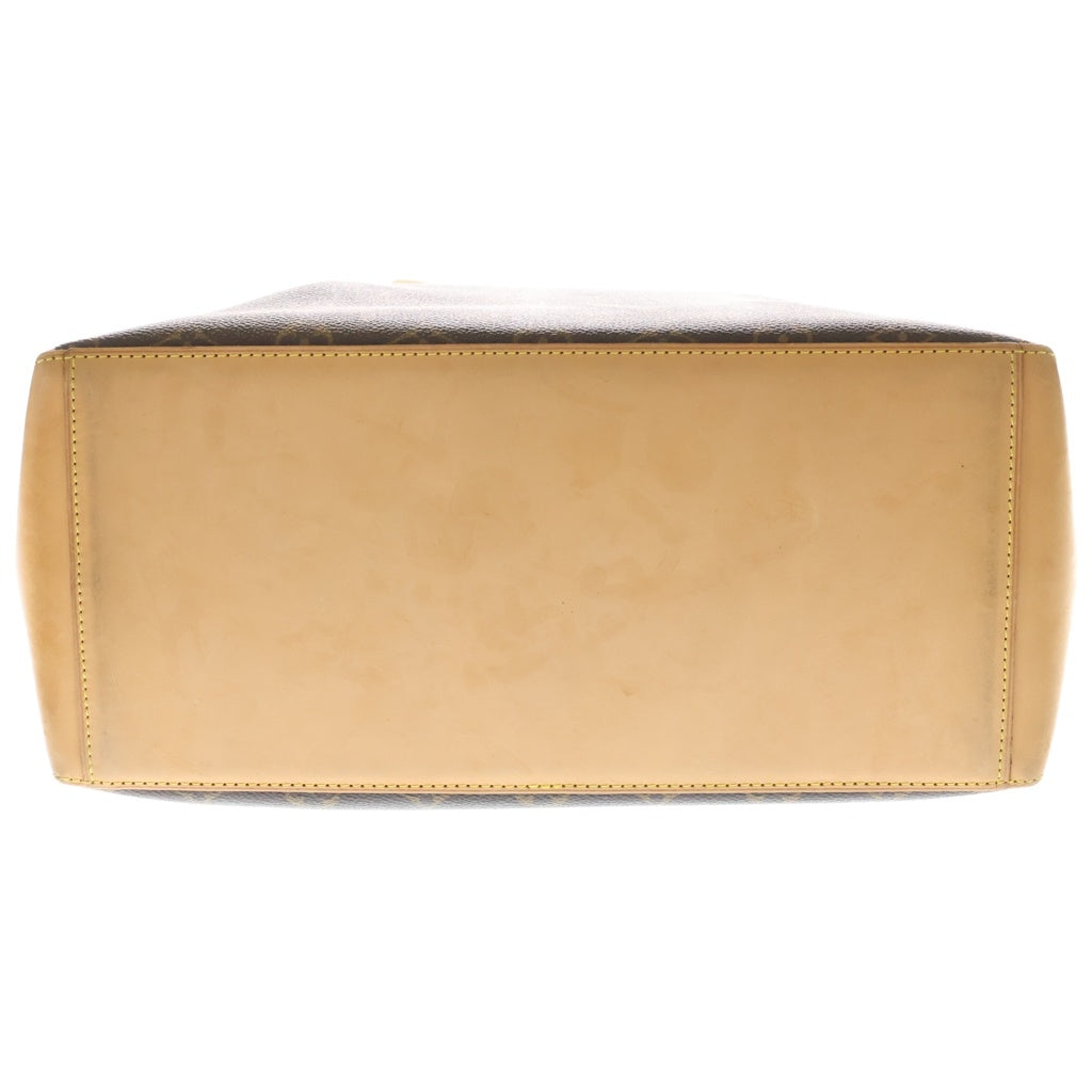 LOUIS VUITTON(ルイヴィトン) モノグラム カバ・メゾ トートバッグ ハンドバッグ ブラウン レザー×PVC M51151 ゴールド金具 レディース