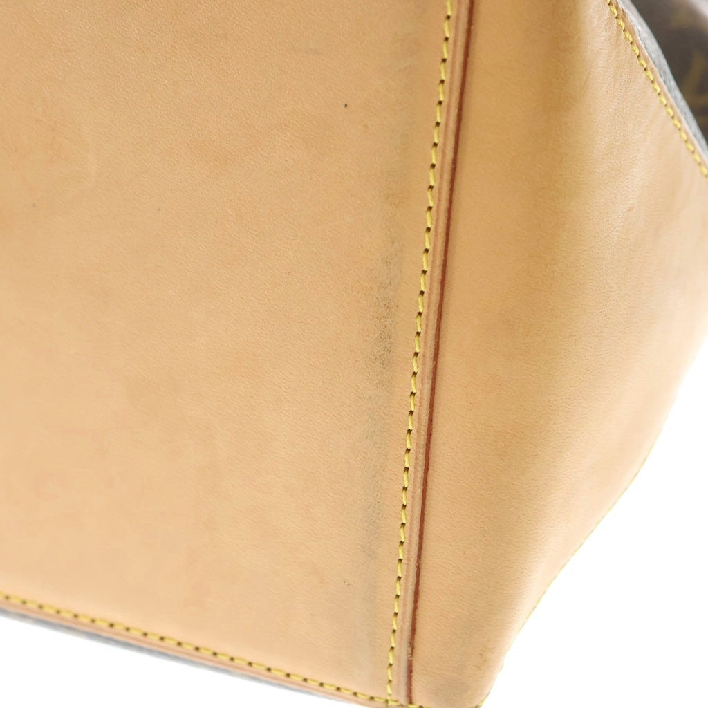 LOUIS VUITTON(ルイヴィトン) モノグラム カバ・メゾ トートバッグ ハンドバッグ ブラウン レザー×PVC M51151 ゴールド金具 レディース