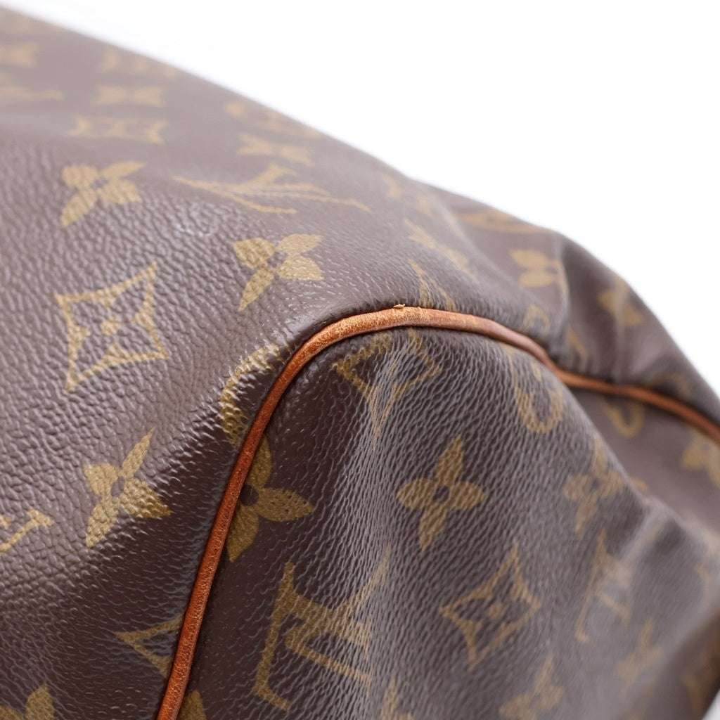 LOUIS VUITTON(ルイヴィトン) モノグラム スピーディ25 ハンドバッグ ボストンバッグ ブラウン レザー×PVC M41528 ゴールド金具 レディース