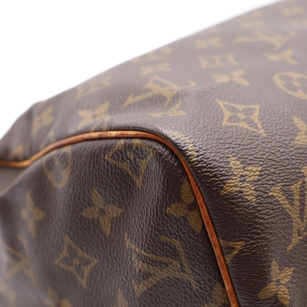 LOUIS VUITTON(ルイヴィトン) モノグラム スピーディ25 ハンドバッグ ボストンバッグ ブラウン レザー×PVC M41528 ゴールド金具 レディース