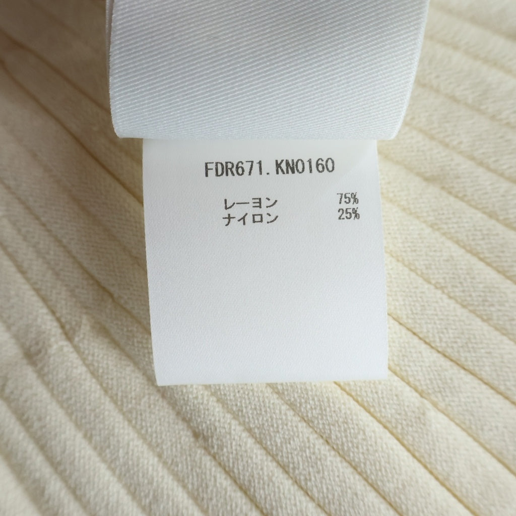 ami paris(アミパリス) ライト リブビスコースニット ミニゴデット ドレス アイボリー コットン FDR671.KN0160.136 レディース