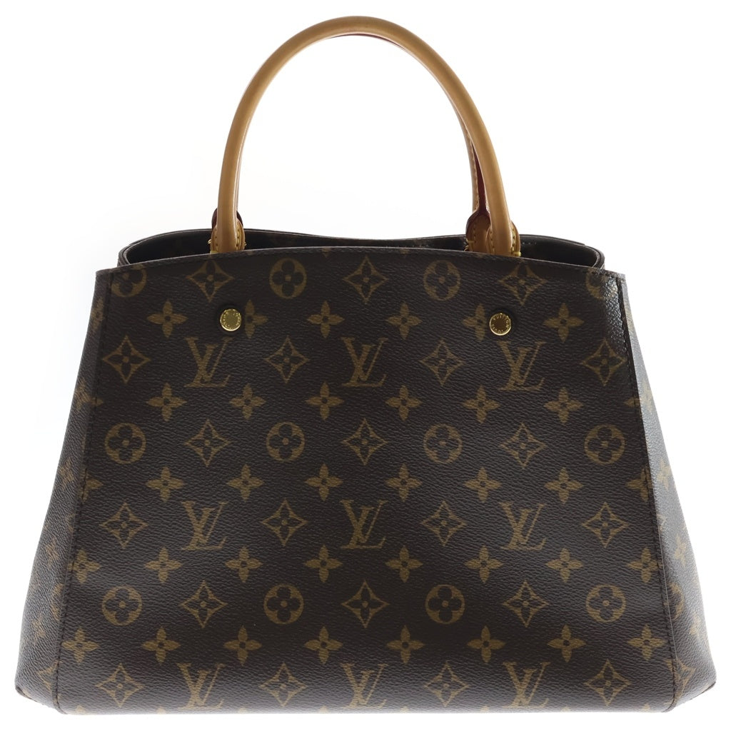 LOUIS VUITTON(ルイヴィトン) モノグラム モンテーニュMM PVC レザー 2WAY ハンドバッグ ショルダーバッグ ブラウン M41056 レディース