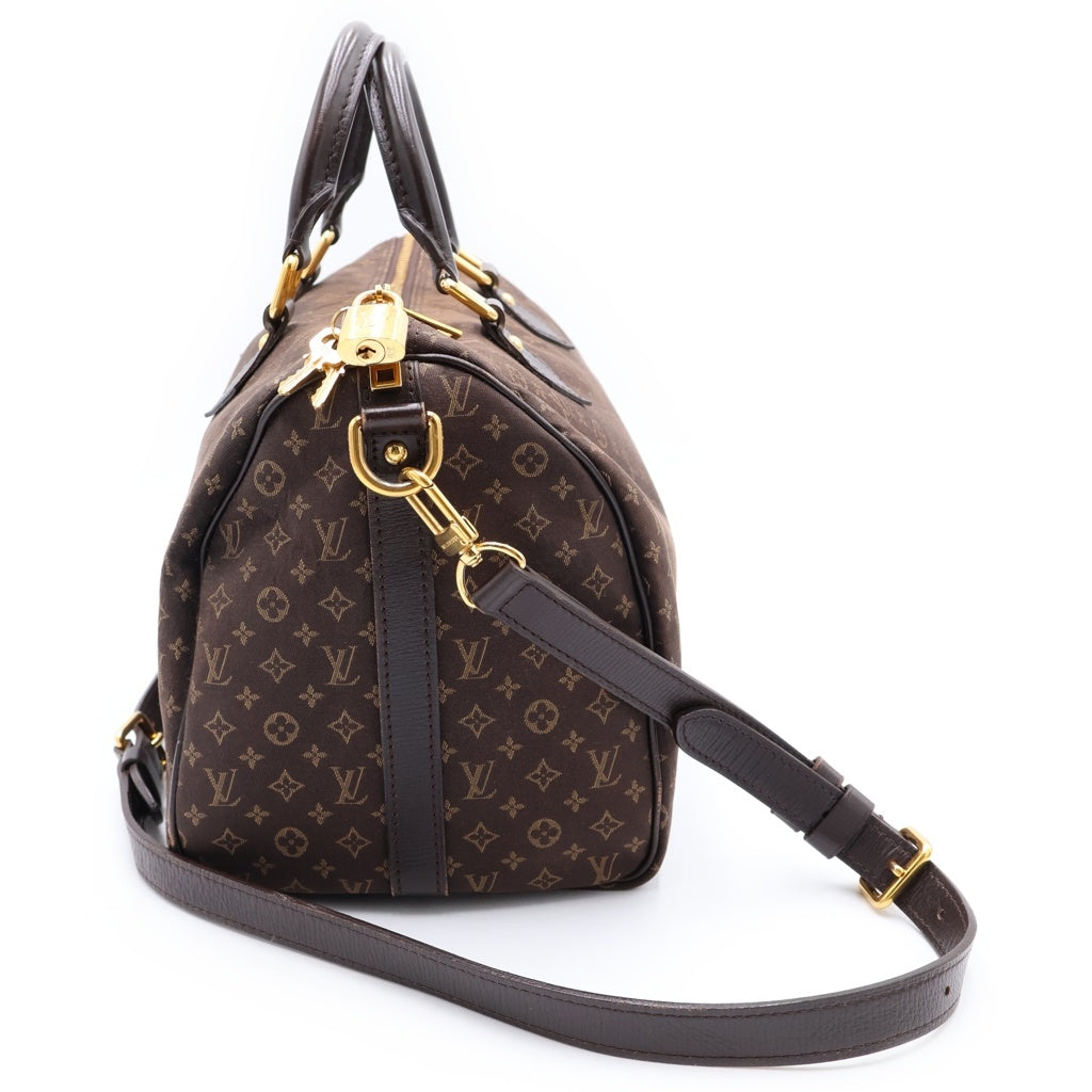LOUIS VUITTON(ルイヴィトン) モノグラム イディール スピーディバンドリエール30 キャンバス レザー 2WAY ハンドバッグ ショルダーバッグ ミニボストンバッグ フザン ブラウン M56702 レディース