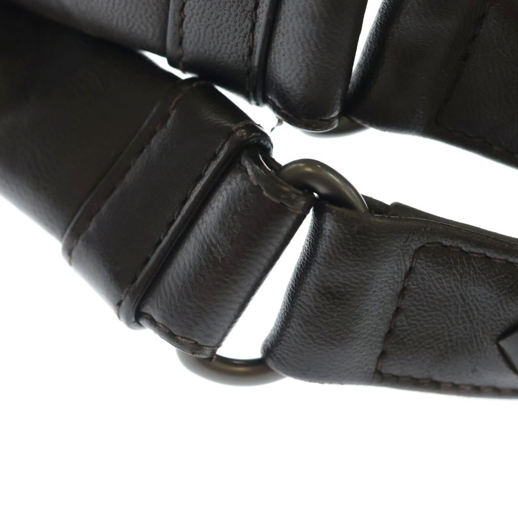 BOTTEGA VENETA(ボッテガヴェネタ) イントレチャート ハンドバッグ トートバッグ ブラウン レザー ブラック金具 レディース