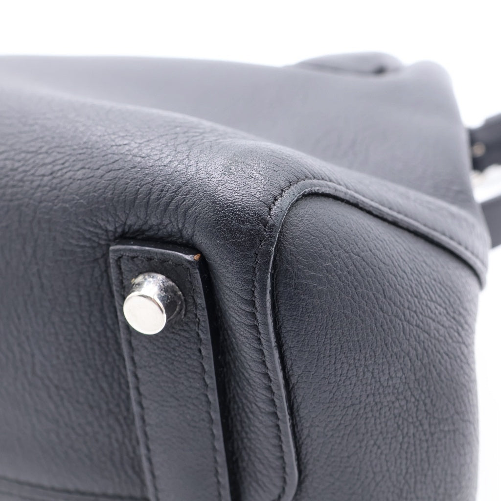 Christian Dior(クリスチャンディオール) ブロッサム 2WAYハンドバッグ ショルダーバッグ ブラック レザー シルバー金具 レディース