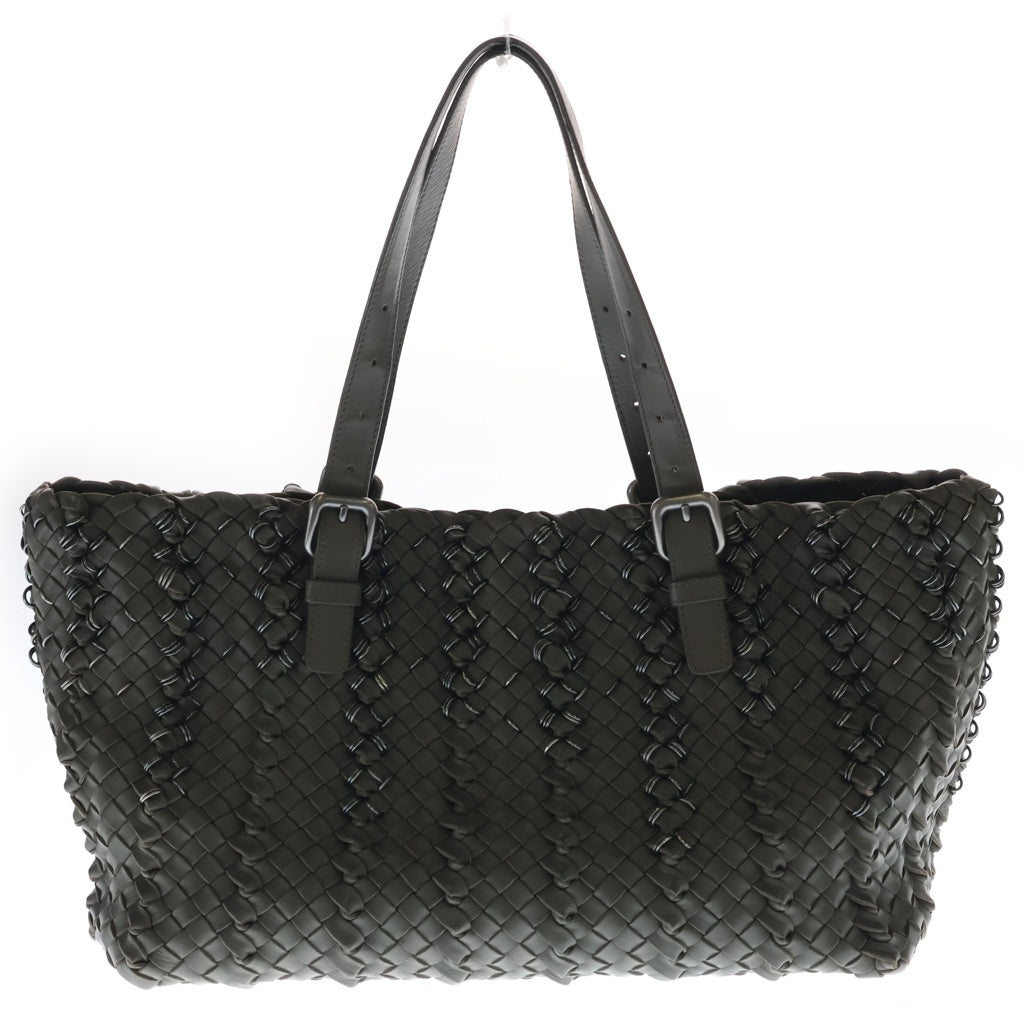BOTTEGA VENETA(ボッテガヴェネタ) イントレチャート リング ハンドバッグ トートバッグ 世界150個限定 カーキ レザー レディース