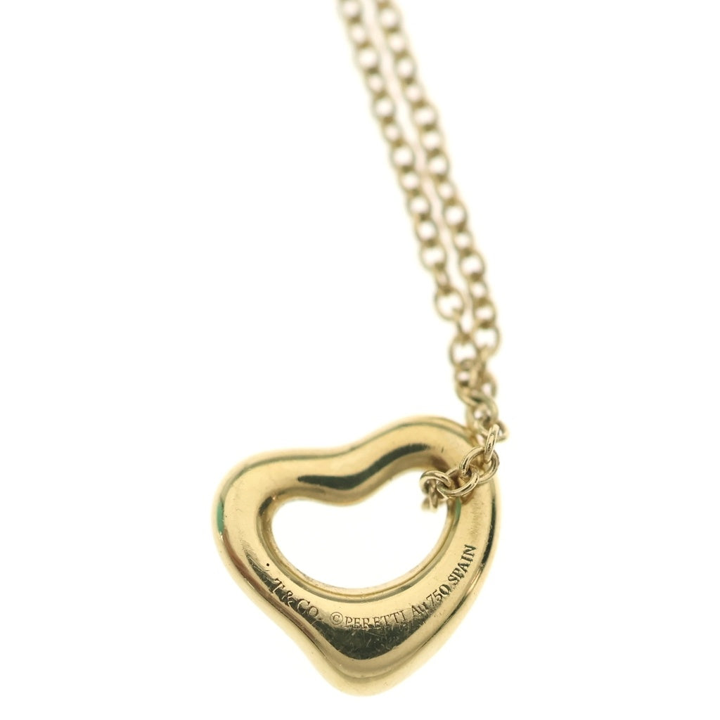 TIFFANY & Co.(ティファニー) オープンハート エクストラミニ ネックレス ペンダント チェーン イエローゴールド K18YG レディース