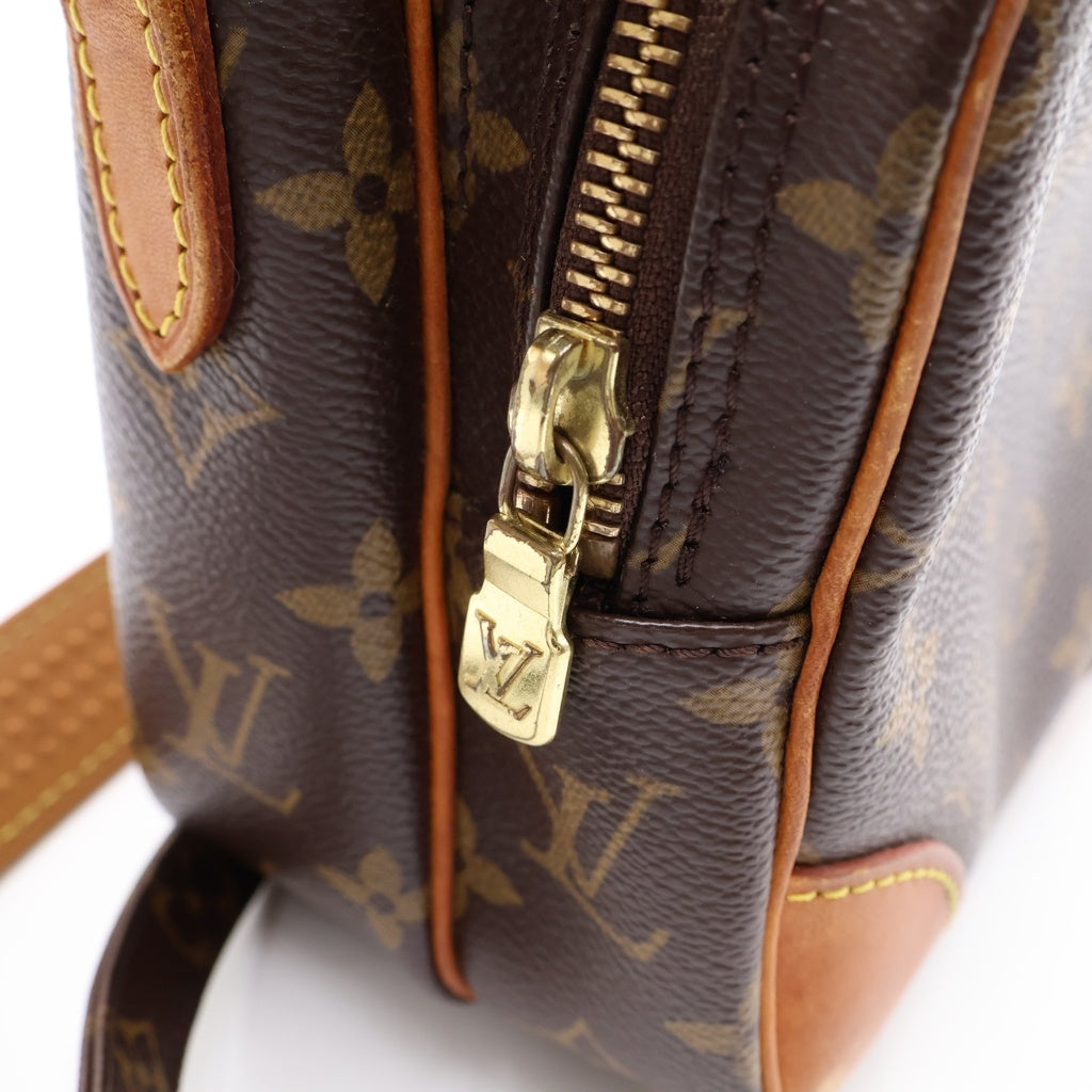 LOUIS VUITTON(ルイヴィトン) モノグラム アマゾン ショルダーバッグ ミニバッグ ブラウン レザー×PVC M45236 ゴールド金具 レディース