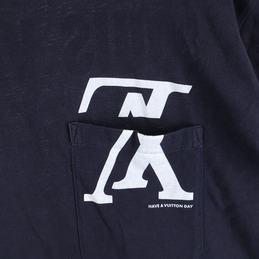 LOUIS VUITTON(ルイヴィトン) FOREVER 半袖ロゴTシャツ カットソー 両面プリント ネイビー RM182M FMB HFY21W