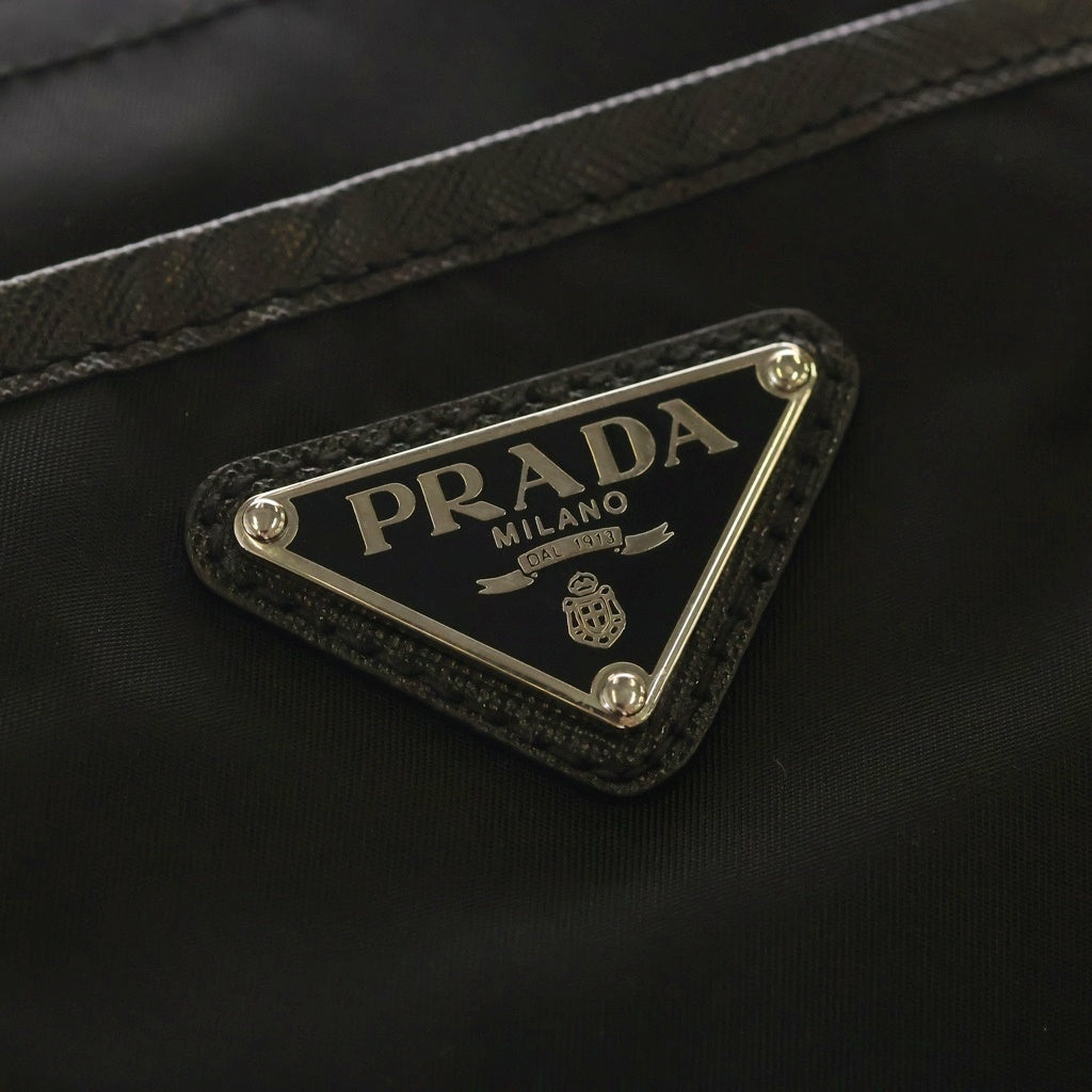 PRADA(プラダ) ハンドバッグ ミニトートバッグ ブラック テスートナイロン シルバー金具 レディース