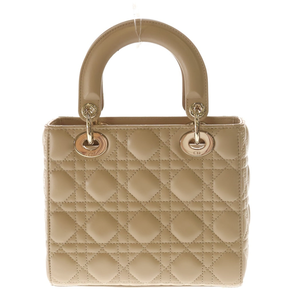 Christian Dior(クリスチャンディオール) My ABCDior レディディオール ハンドバック 2wayショルダーバック カナージュ レザー ベージュ レディース